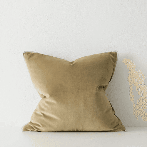 Weave Home Francesca Cushion - Olive | Velvet