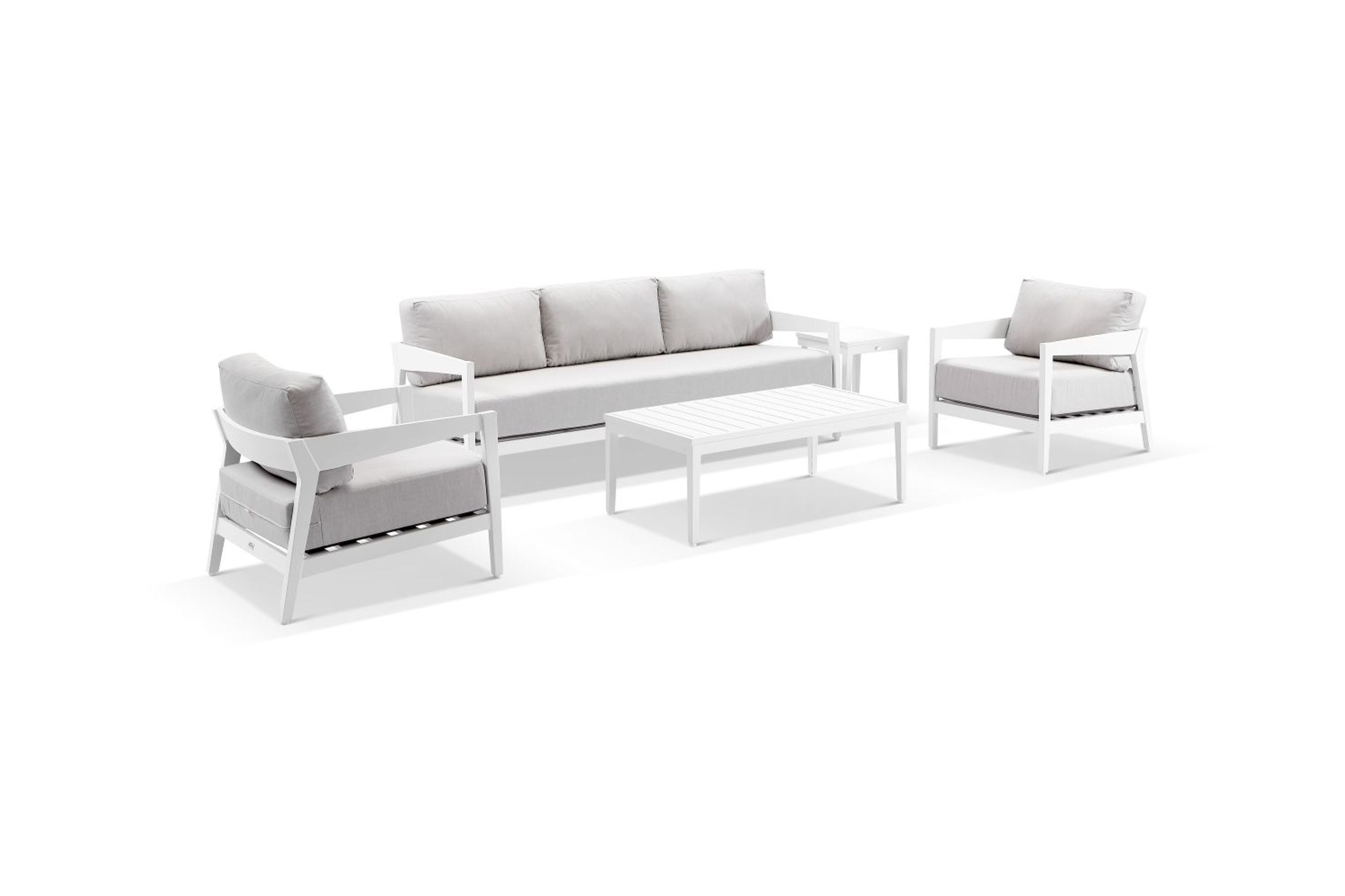 Omaha 3-Seater Lounge Set - White