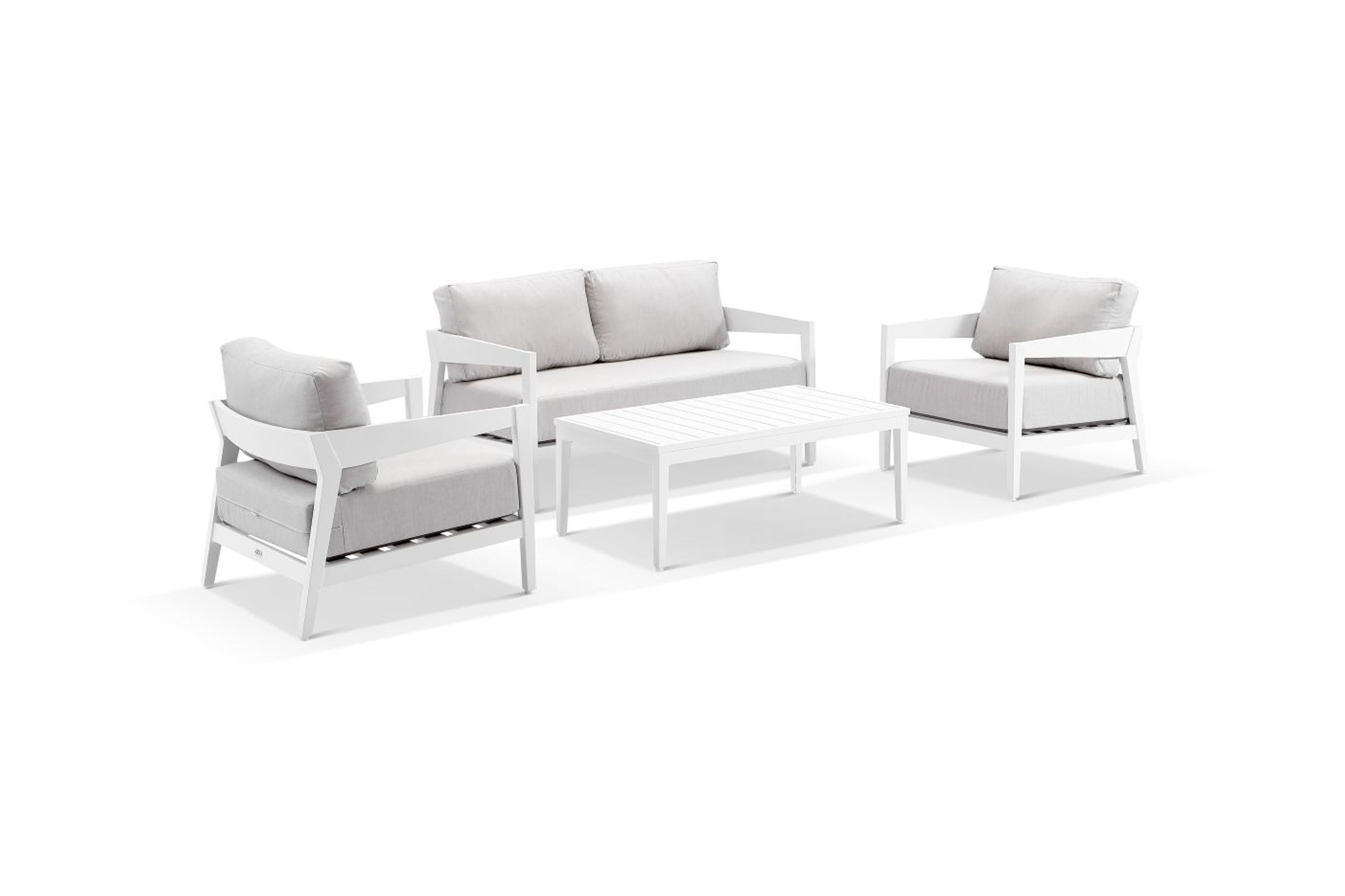 Omaha 2-Seater Lounge Set - White