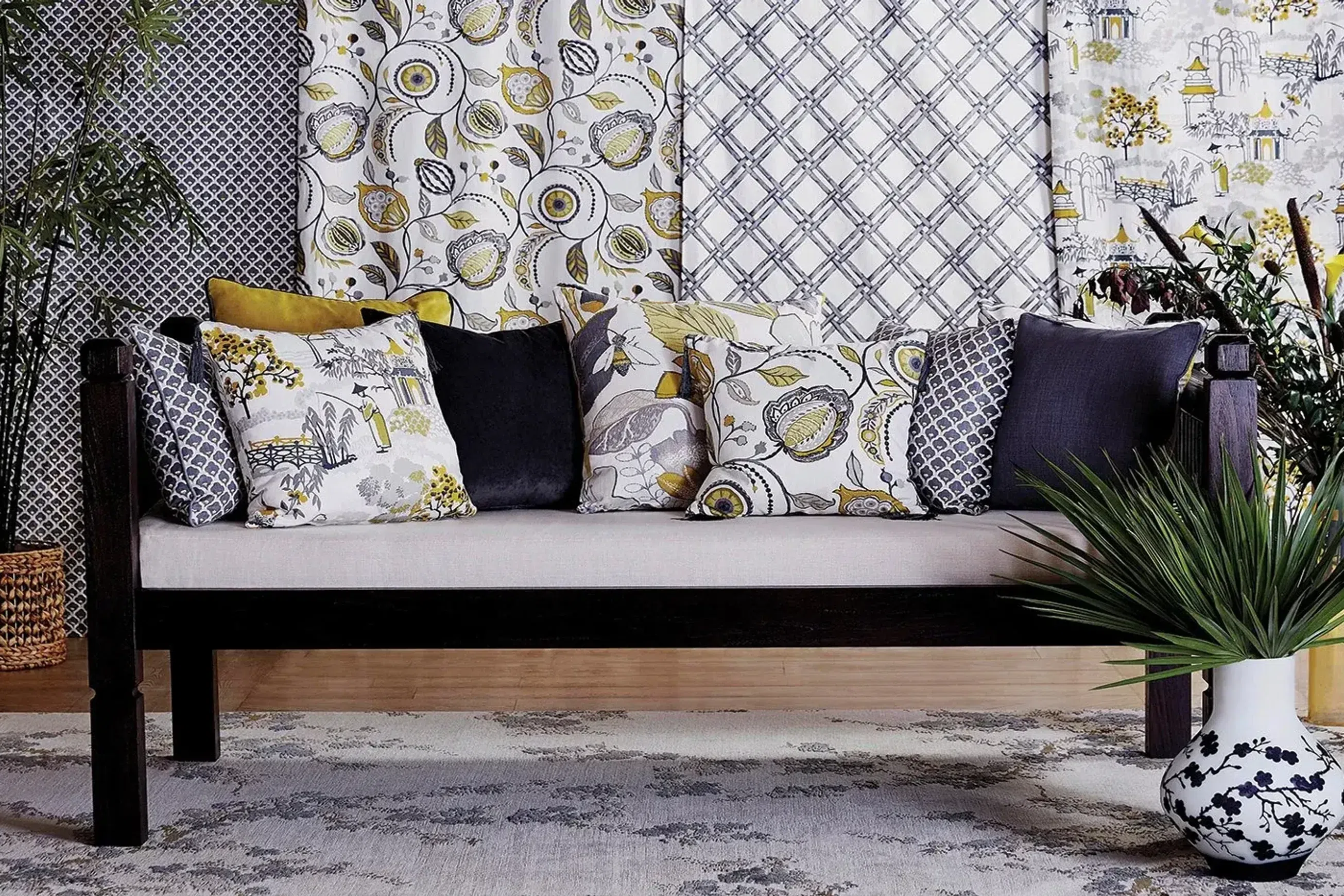 Clarke & Clarke Fabrics | Oriental Garden