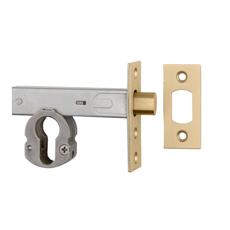 Euro Mortice Deadbolt - 60mm Backset | Brushed Gold PVD