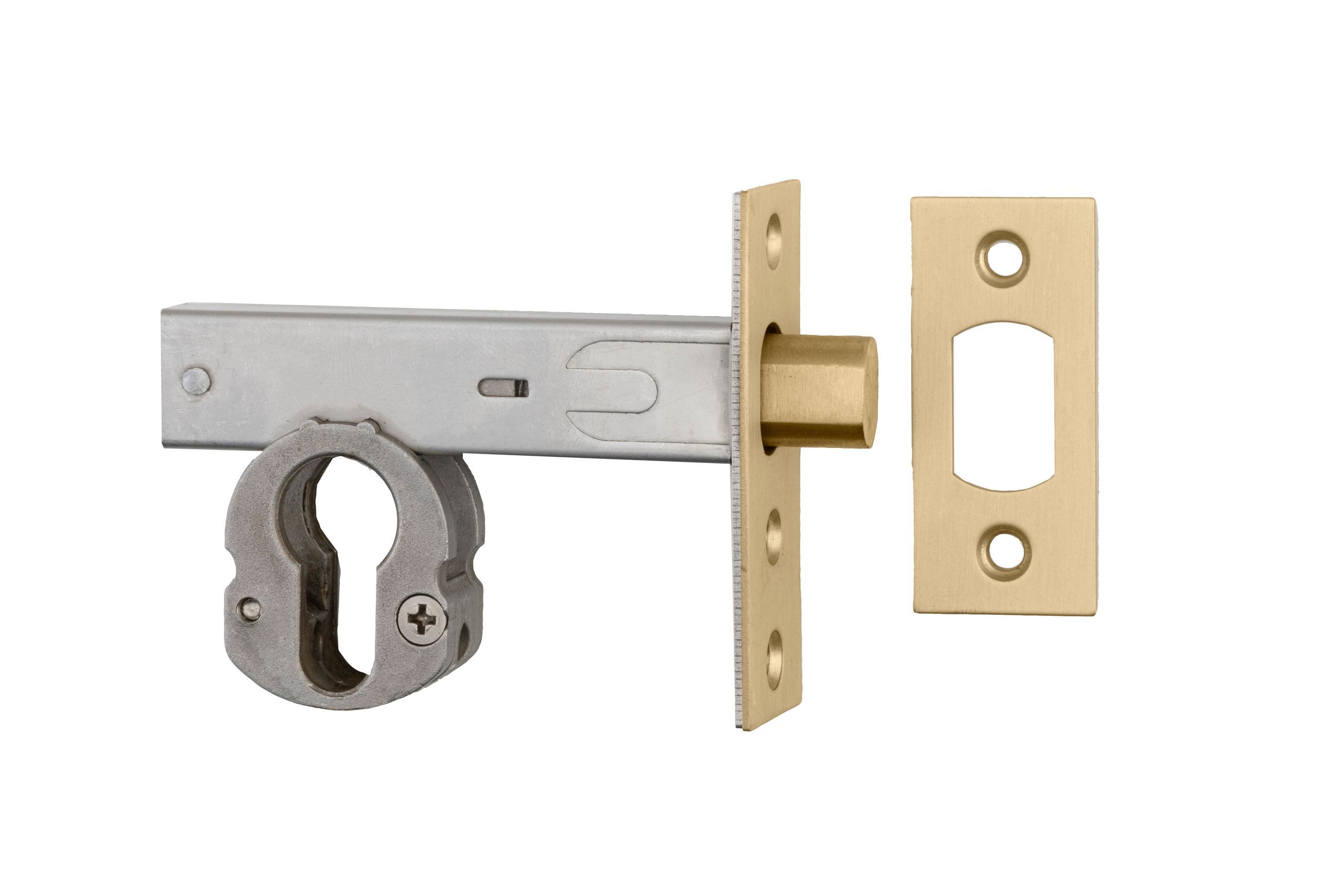 Euro Mortice Deadbolt - 60mm Backset | Brushed Gold PVD