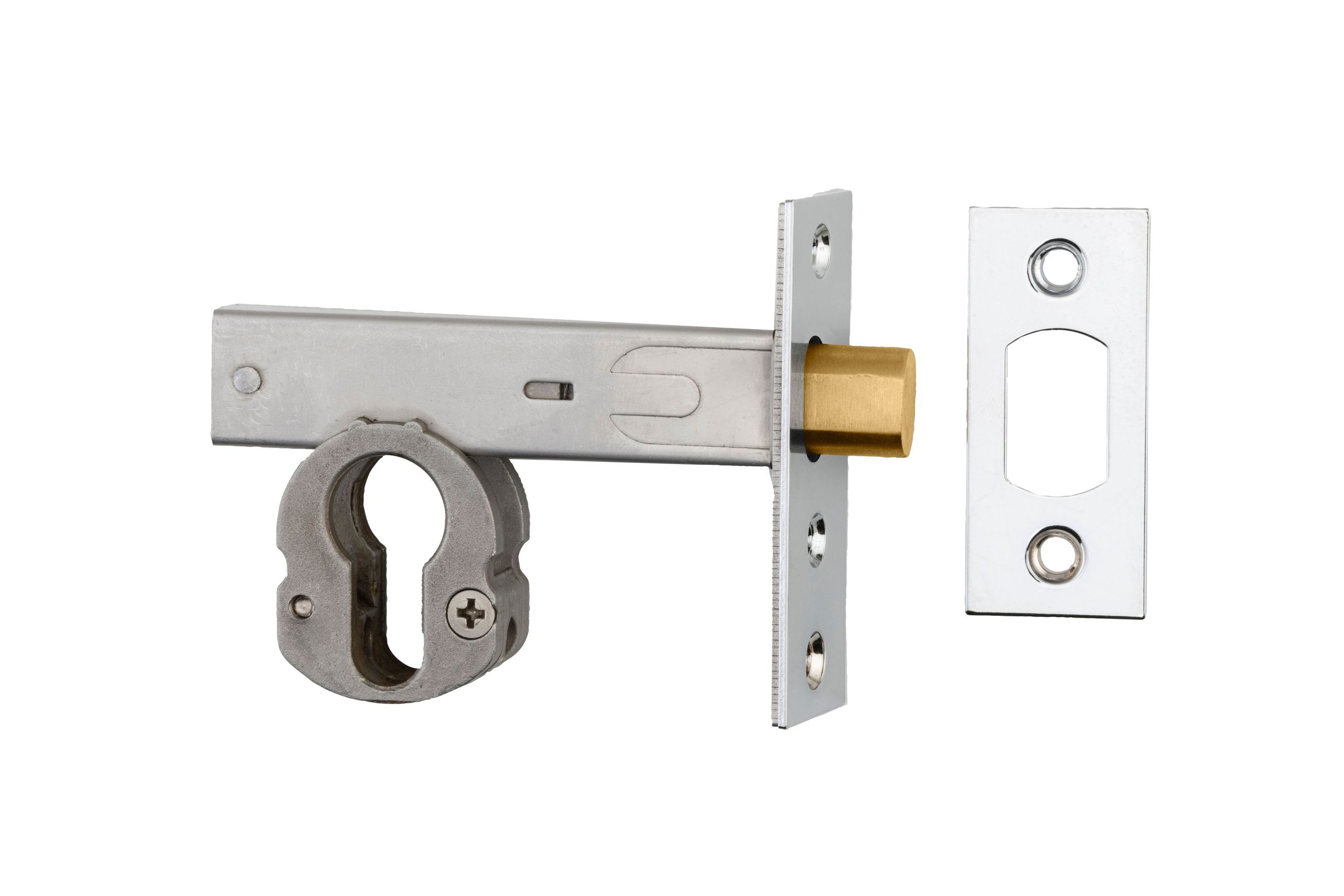 Euro Mortice Deadbolt - 60mm Backset | Polished Chrome