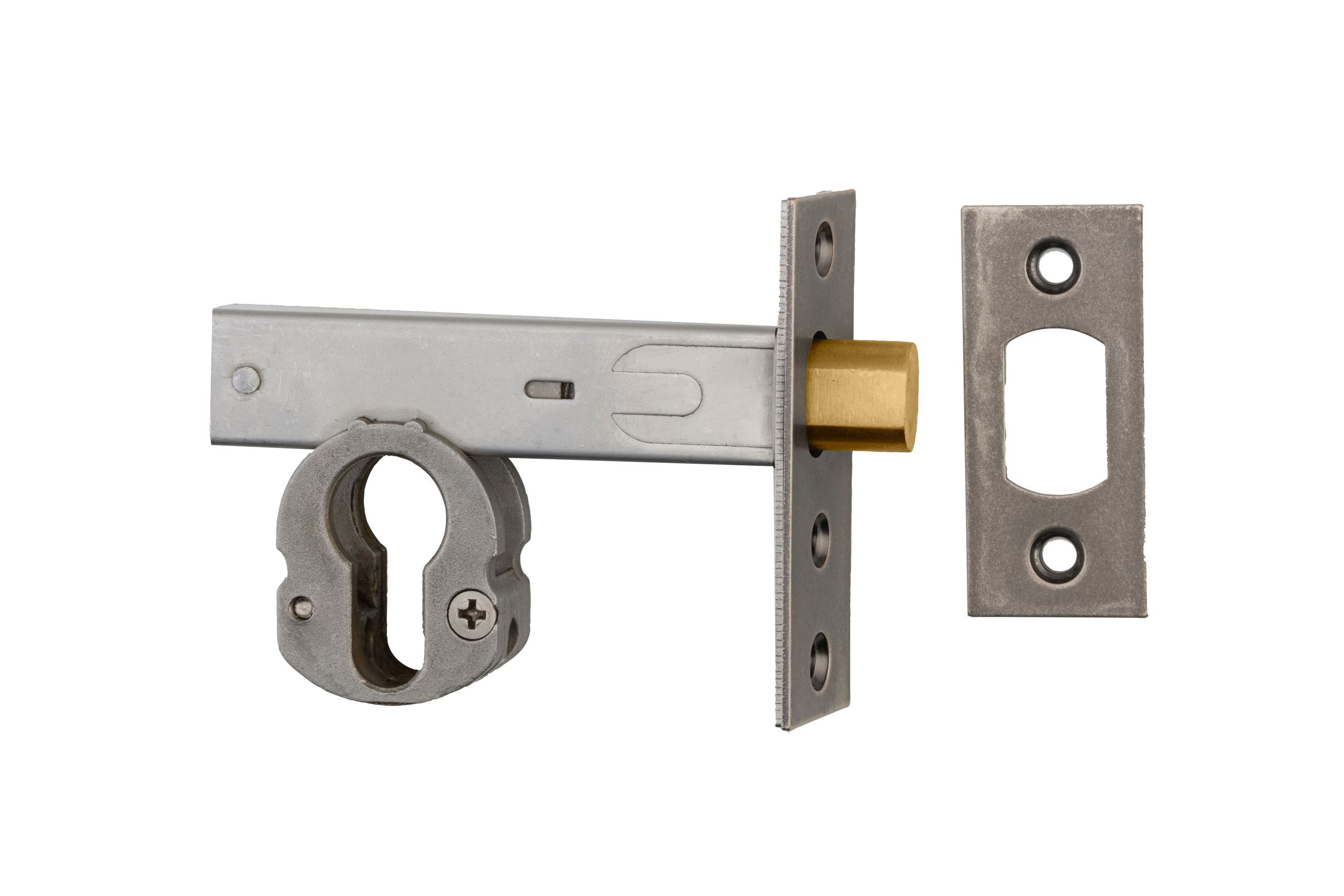 Euro Mortice Deadbolt - 60mm Backset | Distressed Nickel