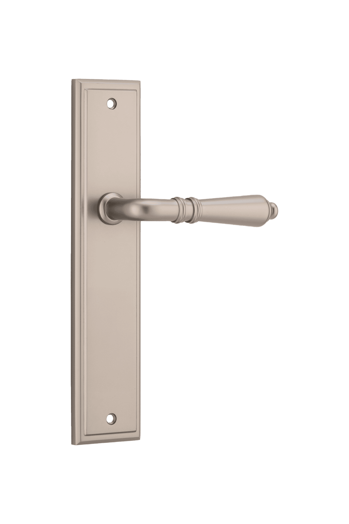 Sarlat Lever - Stepped Backplate | Satin Nickel