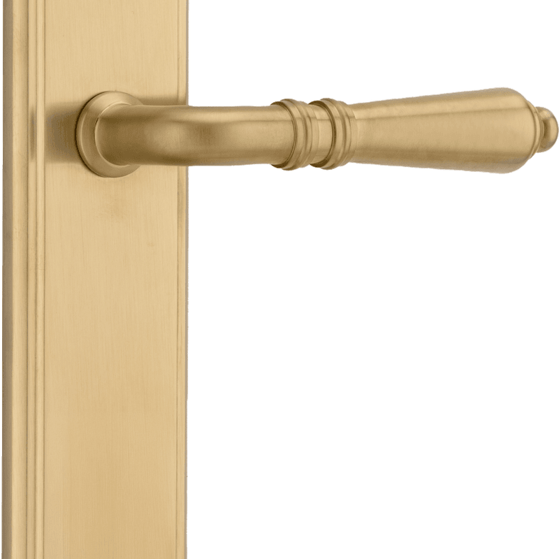 Sarlat Lever - Stepped Backplate | Brushed Gold PVD