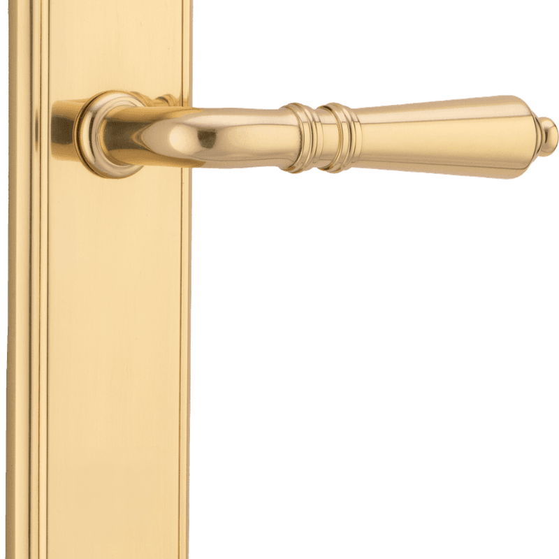 Sarlat Lever - Stepped Backplate | Polished Brass