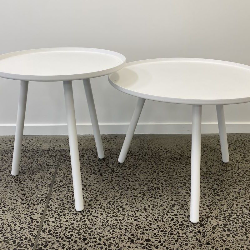 Palm Coffee Table Set 50 + 60cm - White