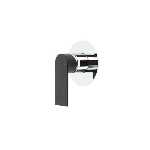 Prato Wall Mounted Bath and Shower Mixer - Luxury Chrome With Matte Black