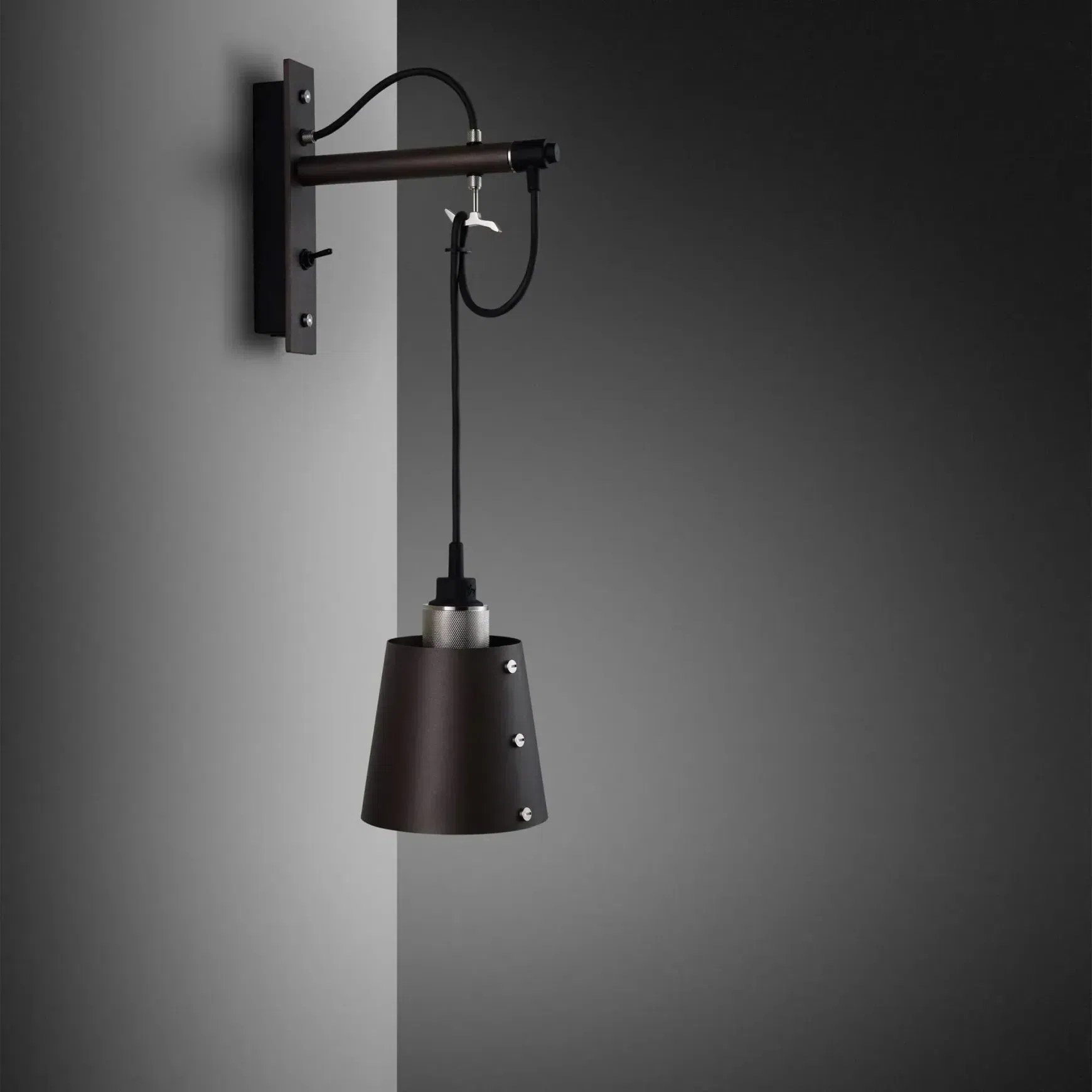 Hooked Wall Light with Shade