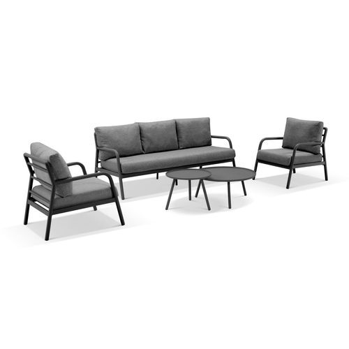 Riviera 5pc Lounge Set - Charcoal