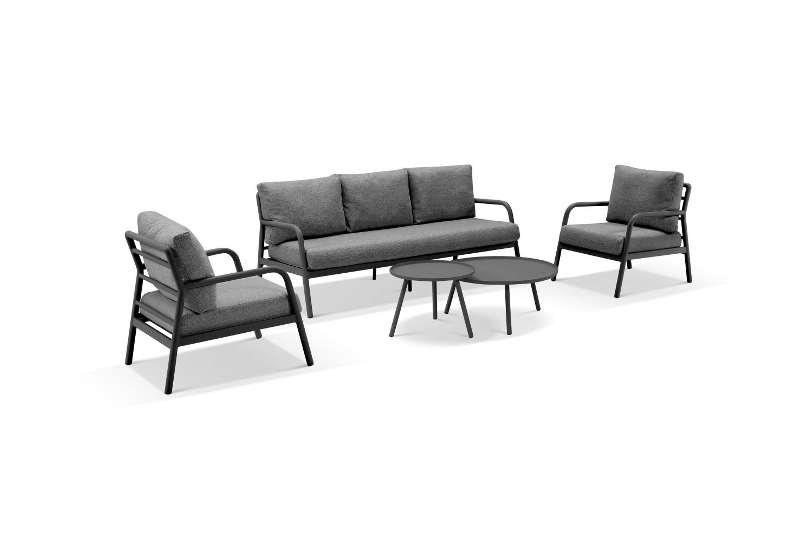 Riviera 5pc Lounge Set - Charcoal