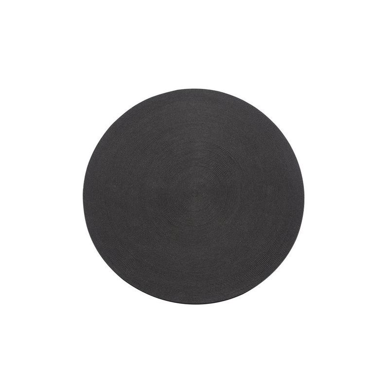 Round Outdoor Rug - Dark Grey