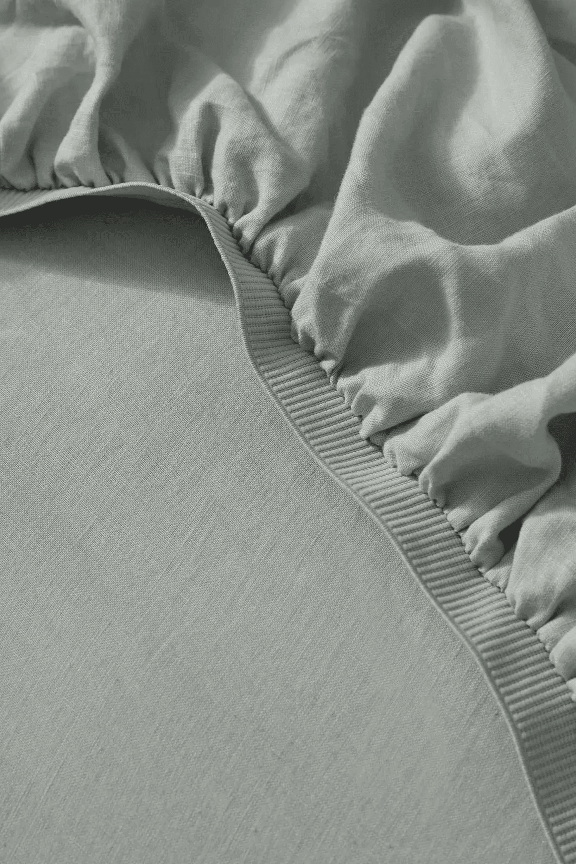 Ravello Linen Fitted Sheet - Sage | Weave Home Bed Linen