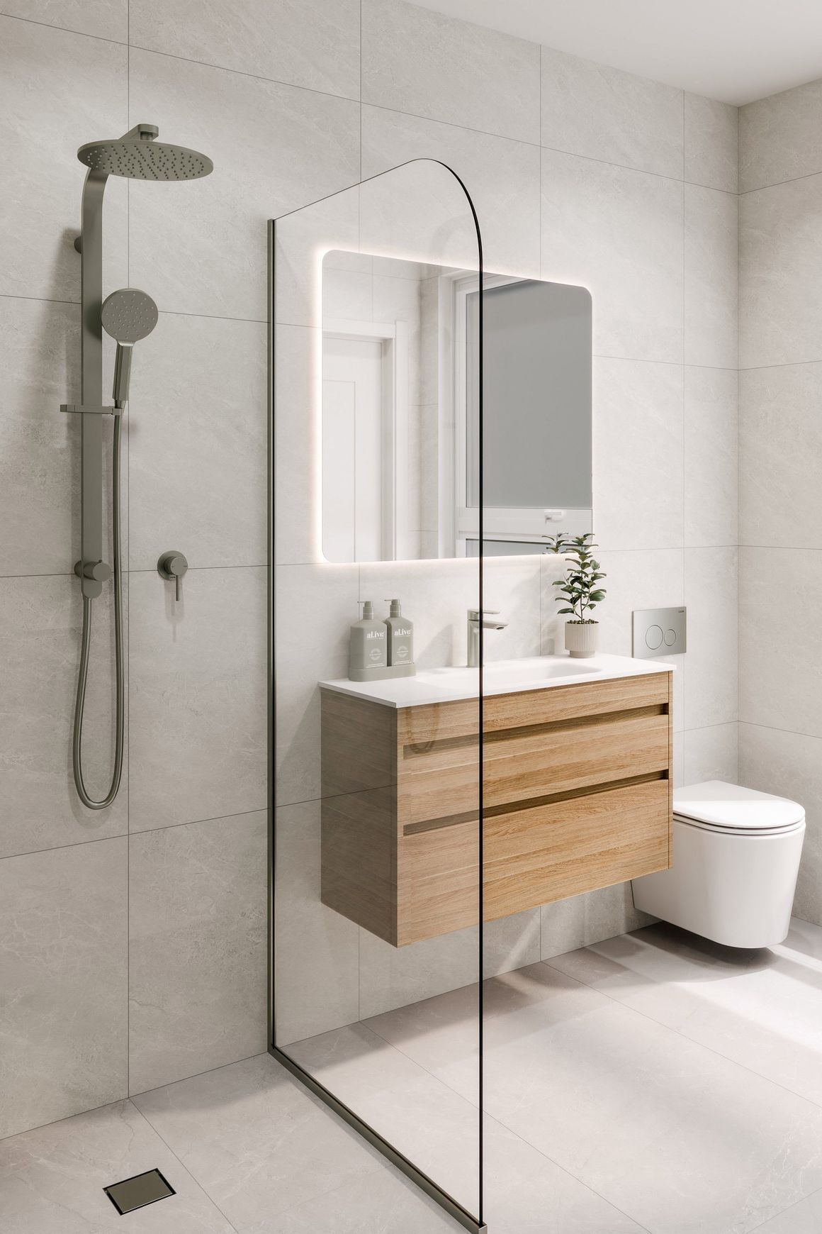 Luxe 900 Slim Wall Hung Vanity |  2 Drawer