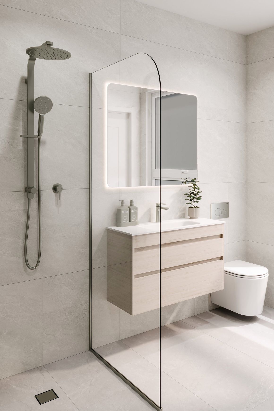 Luxe 600 Slim Wall Hung Vanity |  2 Drawer