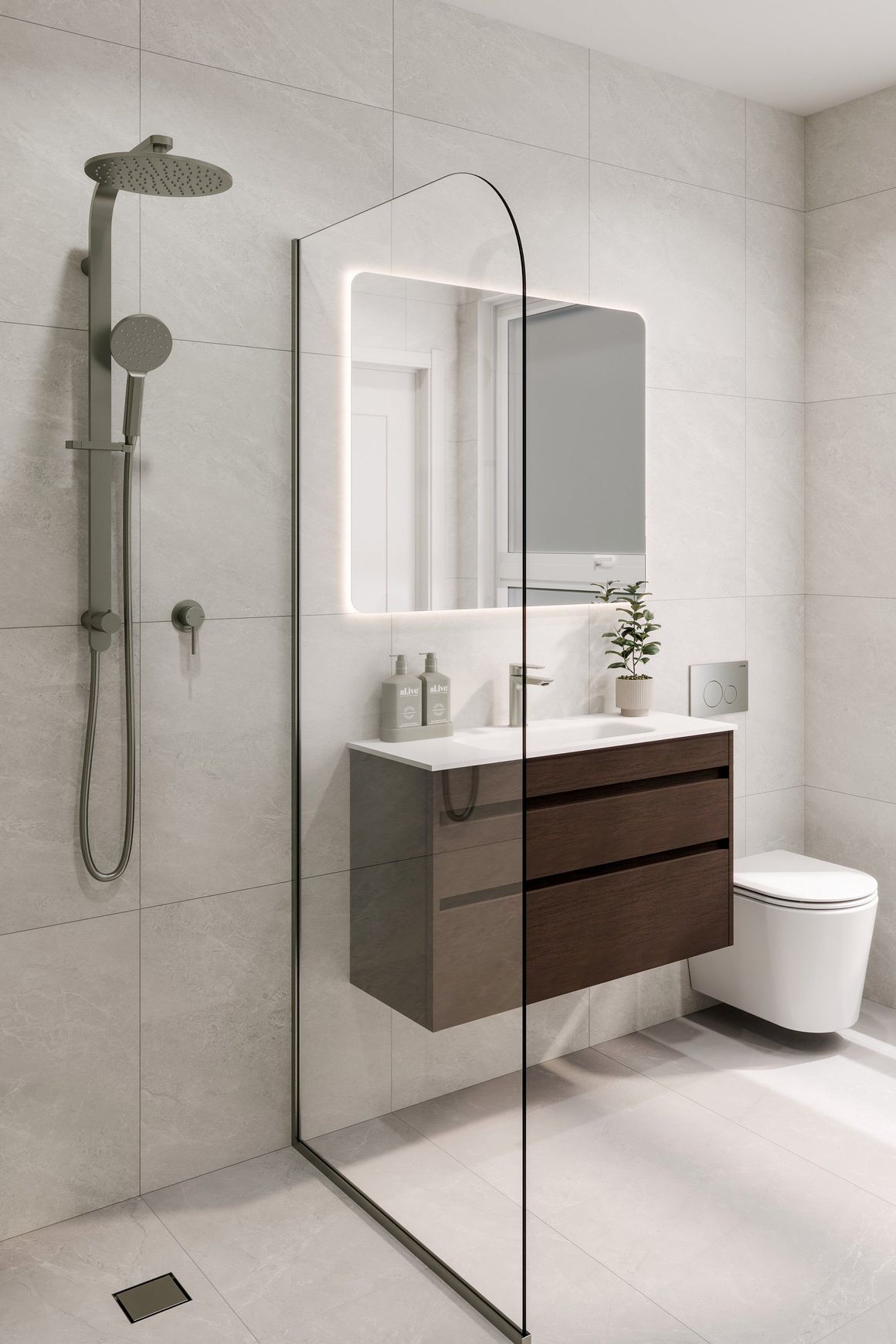 Luxe 900 Slim Wall Hung Vanity |  2 Drawer