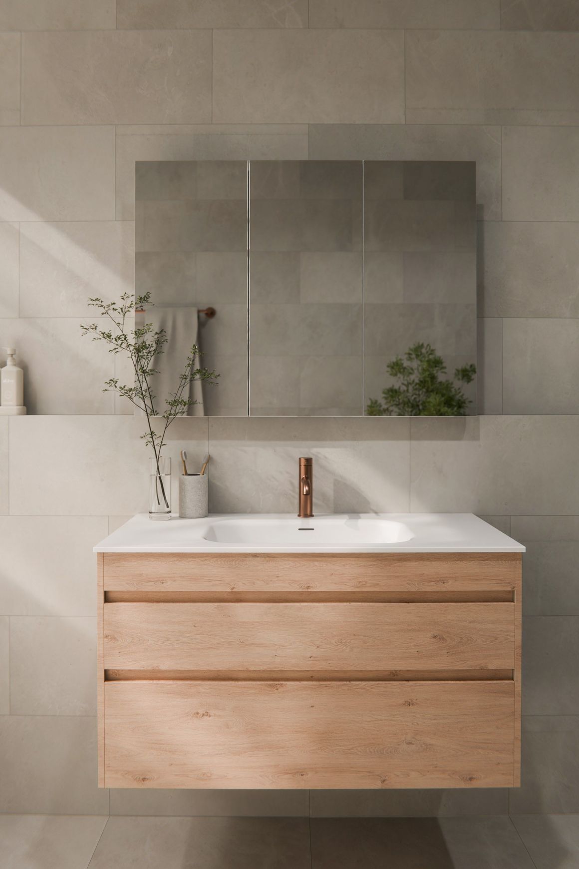 Code Luxe 900 Wall Hung Vanity | 2 Drawer