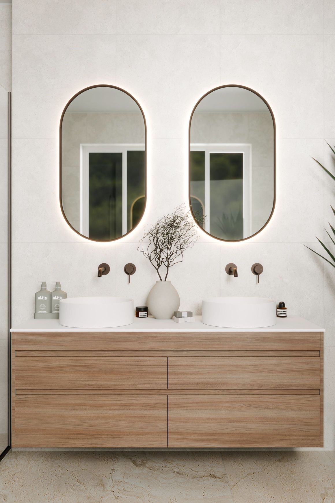 Code Luxe 1500 Wall Hung Double Basin Vanity | 4 Drawer