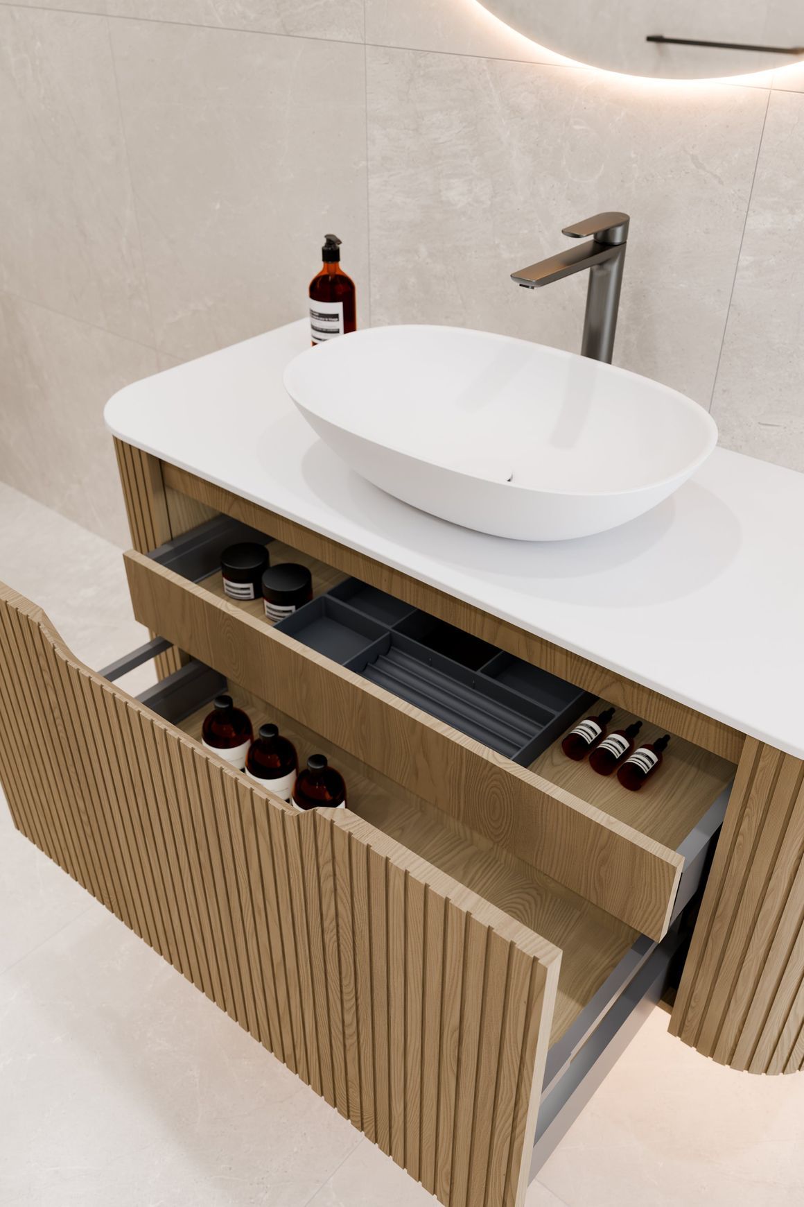 Sora 900 Vanity | Slab Top