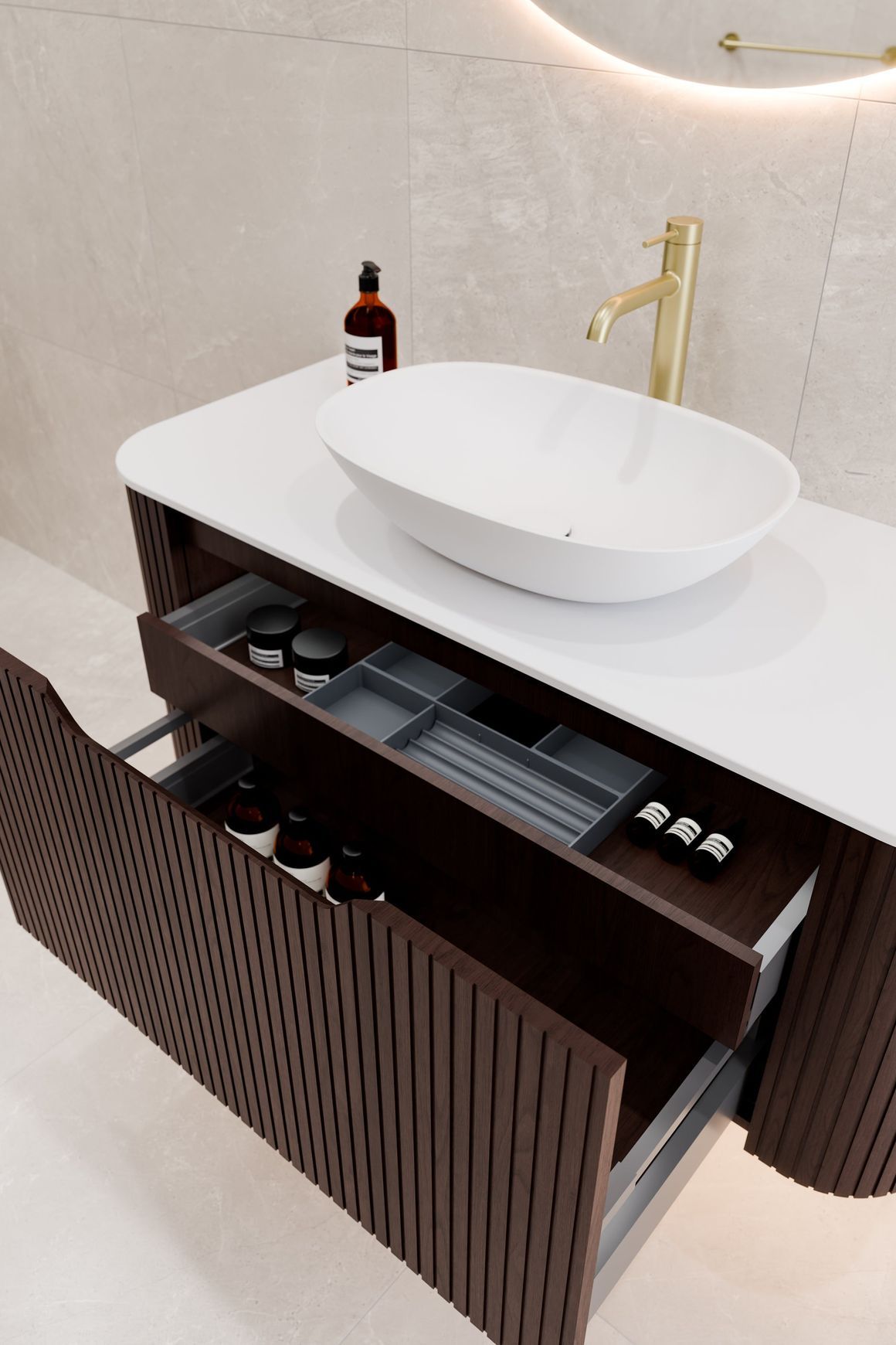 Sora 900 Vanity | Slab Top