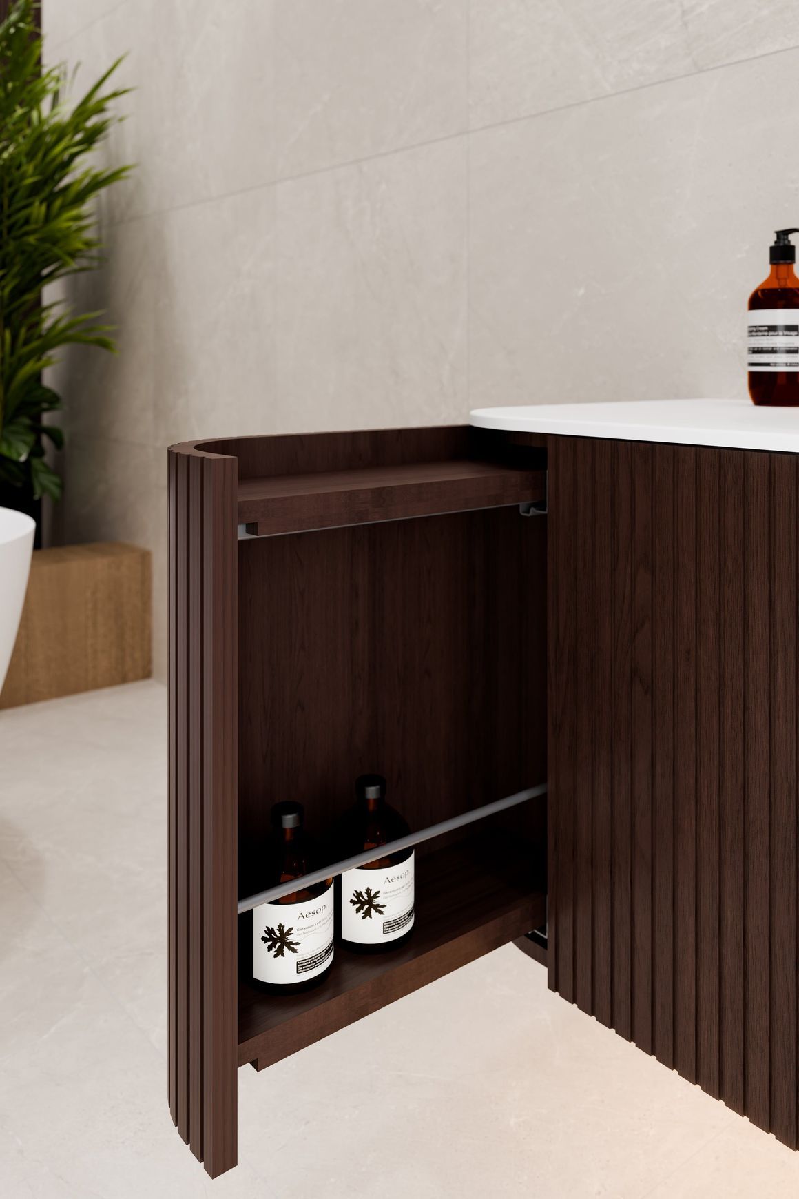 Sora 1200 Vanity | Slab Top