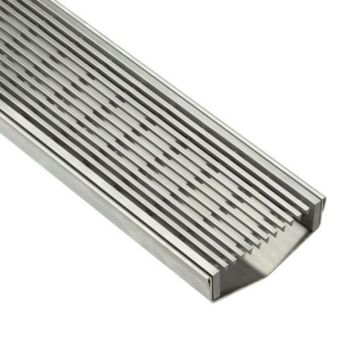 Outdoor Low Profile Linear Grate - Wedge Wire - 85mm - Custom Length and Outlet