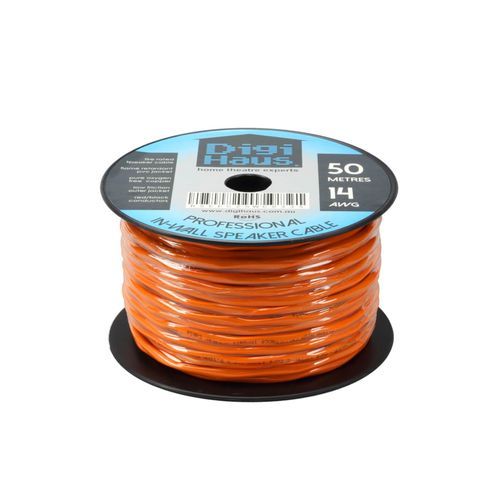 Home Theatre Premium In-Wall Speaker Cable - 2 Core 14AWG - 50m - Fire Rated