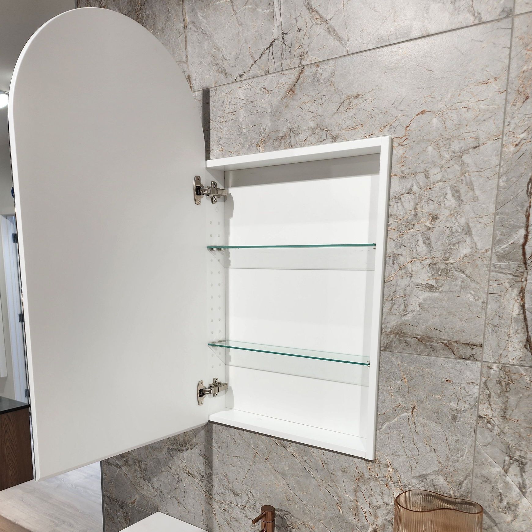 Code Neo Arch 500 Recessed Mirror Cabinet Range