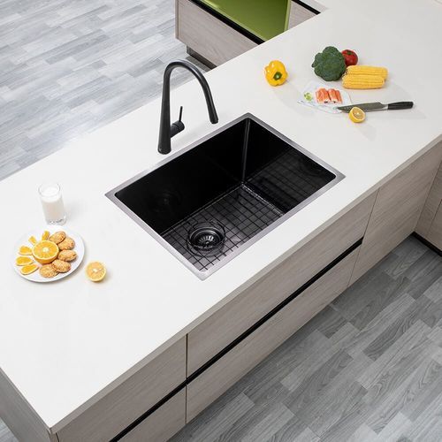 Stainless Steel Kitchen and Laundry Sink - 600mm Single Bowl DEEP - Gunmetal Grey