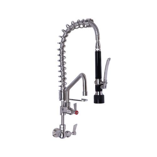 Compact Stainless Steel Single Wall Mount Pre-Rinse with Pot Filler