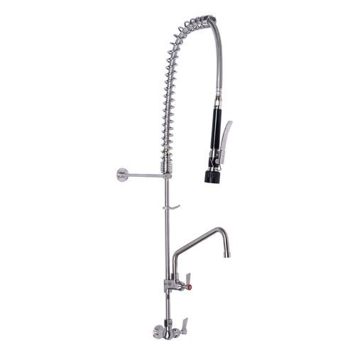 Stainless Steel Single Wall Mount Pre-Rinse with Pot Filler