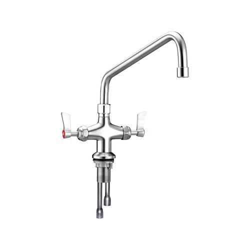 Stainless Steel Dual Hob Mount Tap Body with Spout