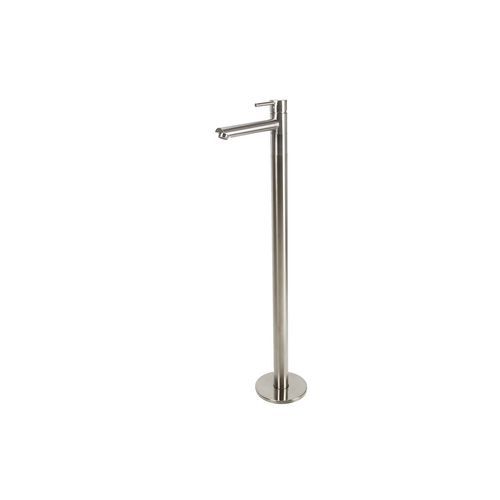 Molla Floor Standing Bath Mixer with Swivel Spout - Brushed Nickel