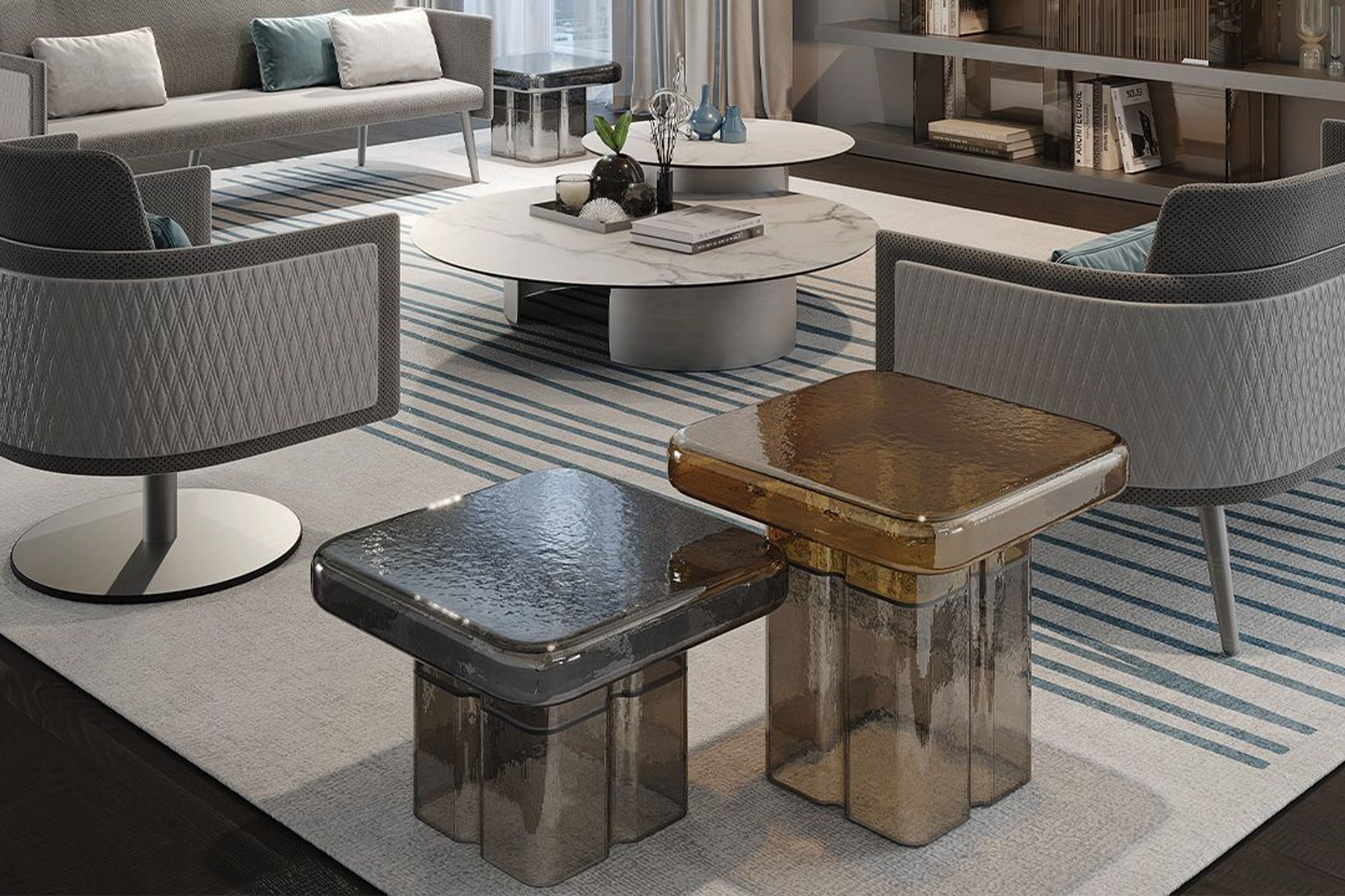 Tau Murano Side Tables