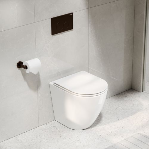 Flow Typhoon Inwall Toilet Suite | Brushed Bronze Btn