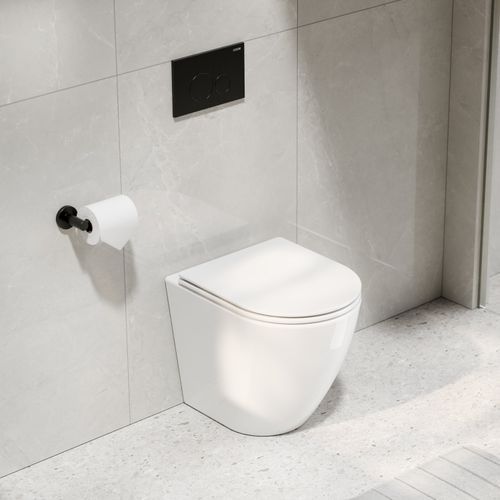 Flow Typhoon Inwall Toilet Suite |Brushed Gunmetal Btn