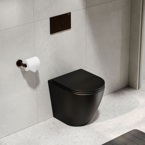 Flow Typhoon Inwall Toilet Suite | Brushed Bronze Btn