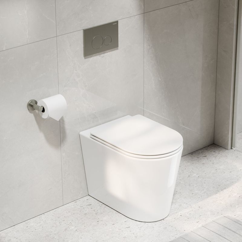 Pure Typhoon Inwall Toilet Suite | Brushed Nickel Btn
