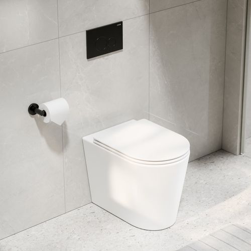 Pure Typhoon Inwall Toilet Suite | Gunmetal Button