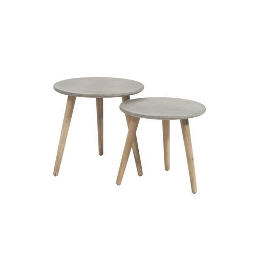 Ellie Round Outdoor Poly-Cement & Table Balcony Set
