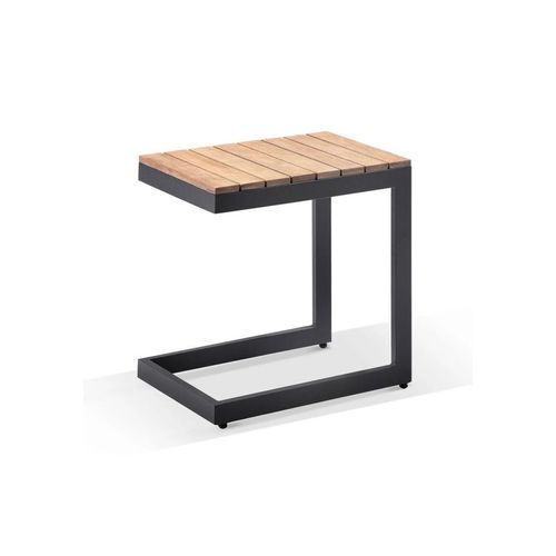 Balmoral Outdoor Aluminium And Teak Top Side Table