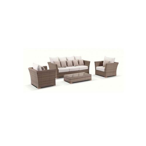Coco 3+1+1 Seater Outdoor Wicker Lounge w/ Coffee Table