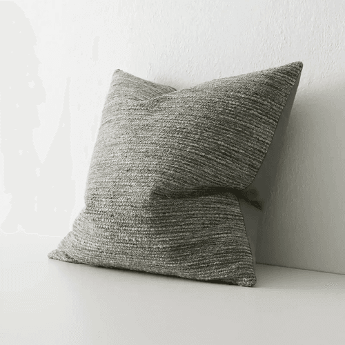 Weave Home Vista Cushion - Mineral | Chunky Linen/Wool Blend