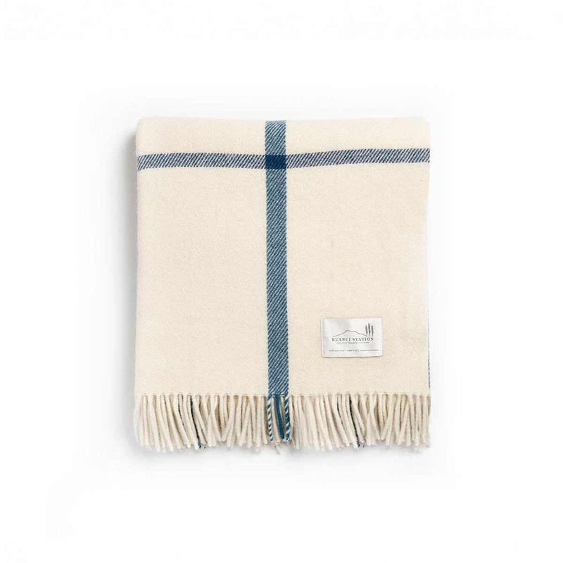 Ruanui Station Lambswool Throw -  Wakarua White