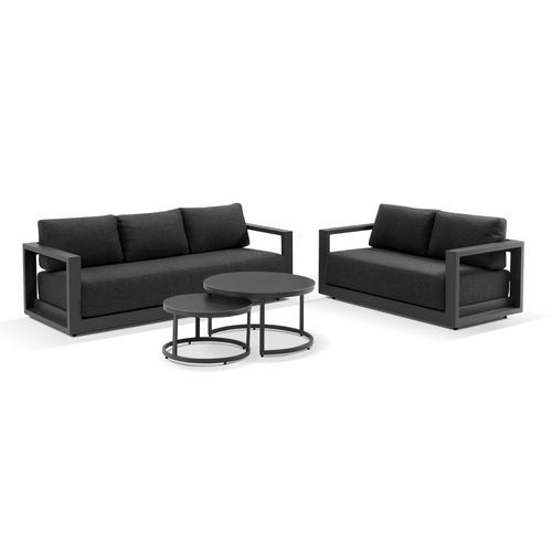 Wanaka 2+3 Lounge Set - Charcoal