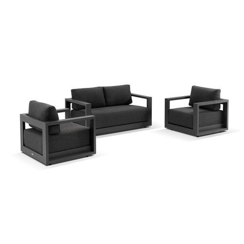 Wanaka 2-Seater Lounge Set - Charcoal