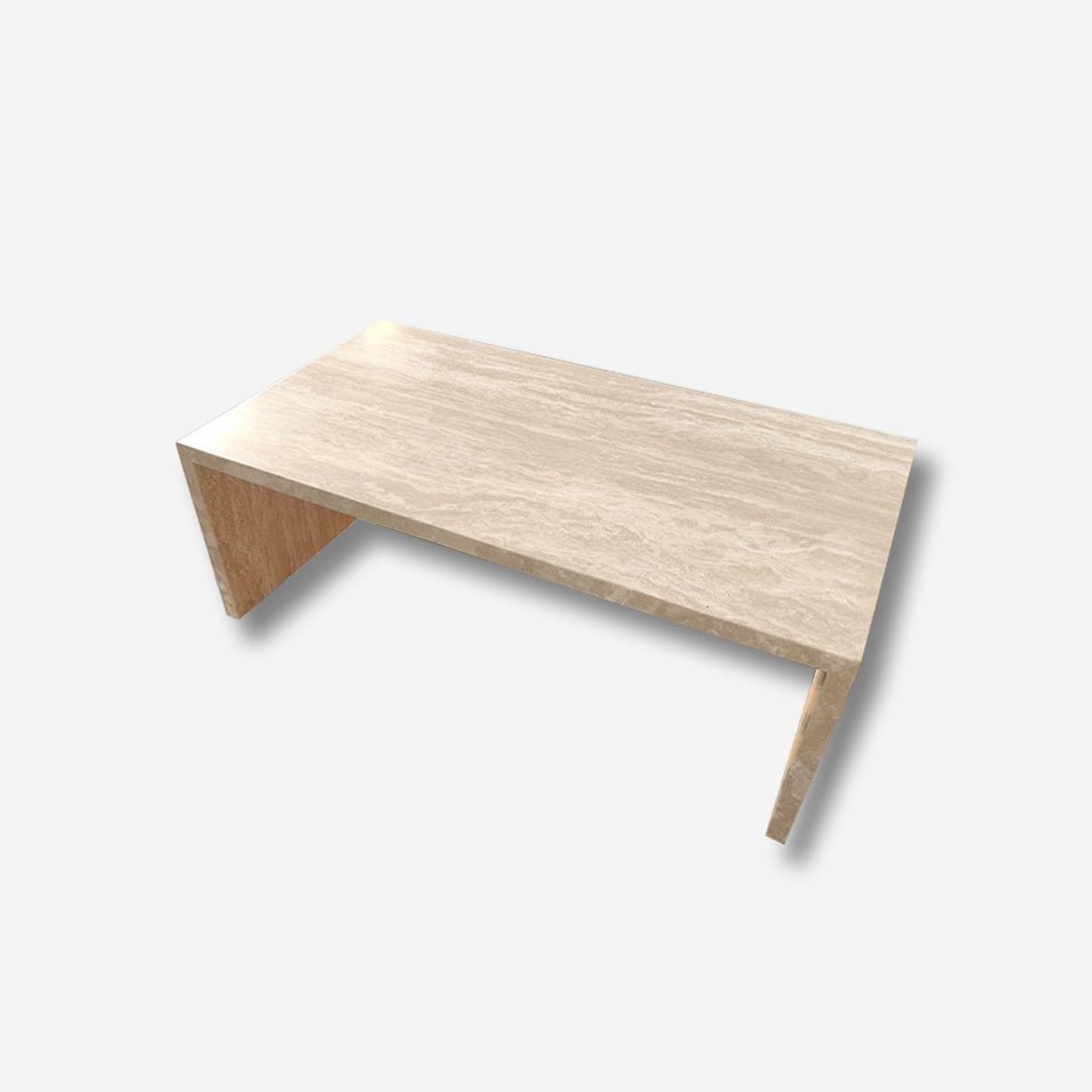 Waterfall Coffee Table - Vein Cut Travertine