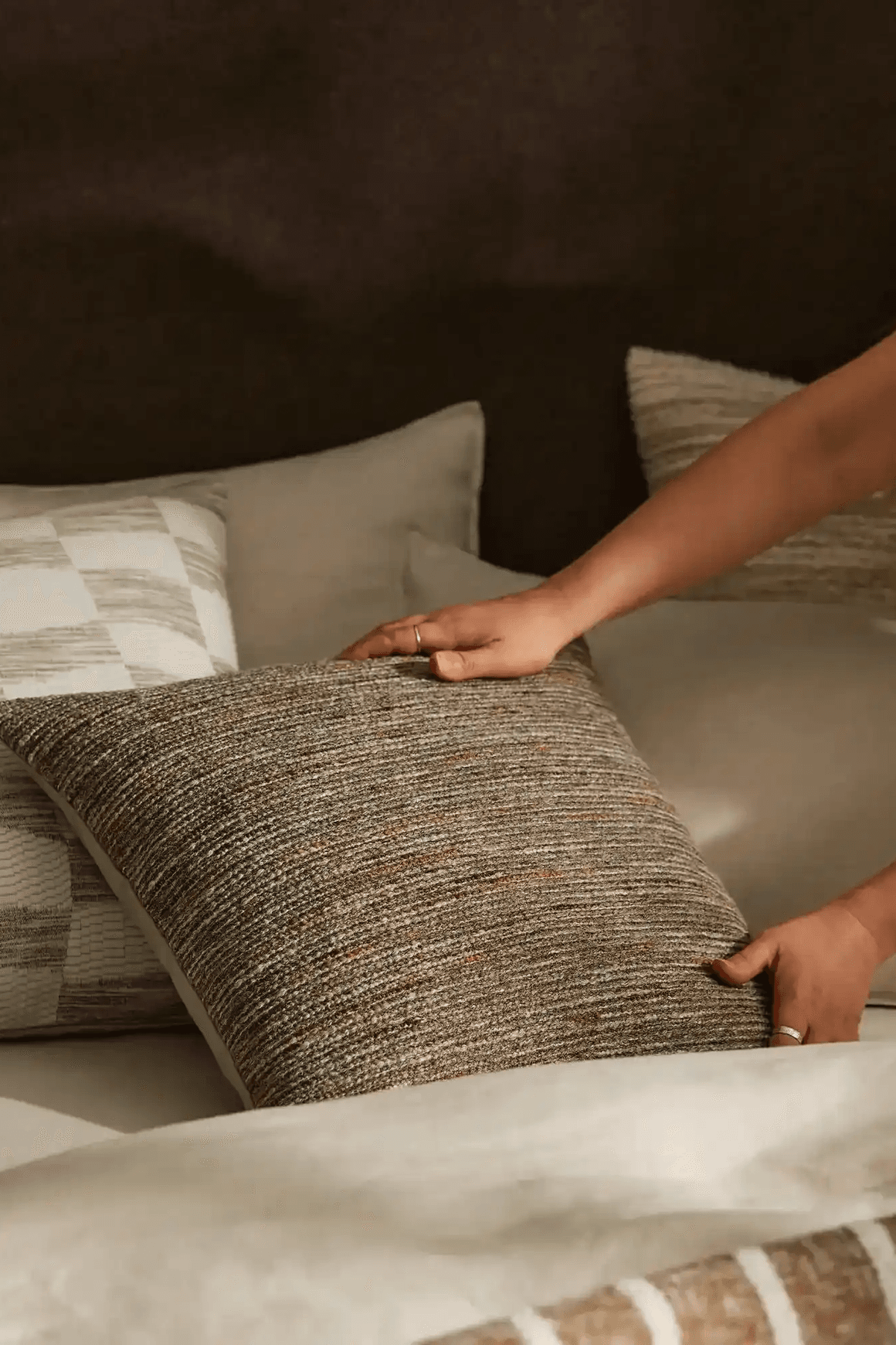 Weave Home Vista Cushion Cover - Natural | Chunky Linen/Wool Blend
