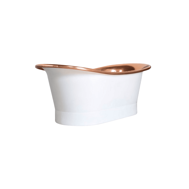The Copper Bath Tub - Shanti Copper Double Slipper Smooth 1700mm - CB5017-D67